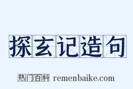 探玄记造句是什么意思的图片